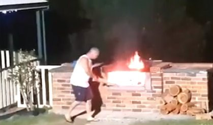 (VIDEO) KATAPULT IZ ROŠTILJA! Ko na vatri leti možda i preživi!