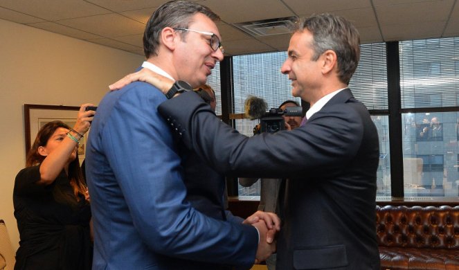 VUČIĆ SA MICOTAKISOM! U Njujorku prvi susret sa novim grčkim premijerom
