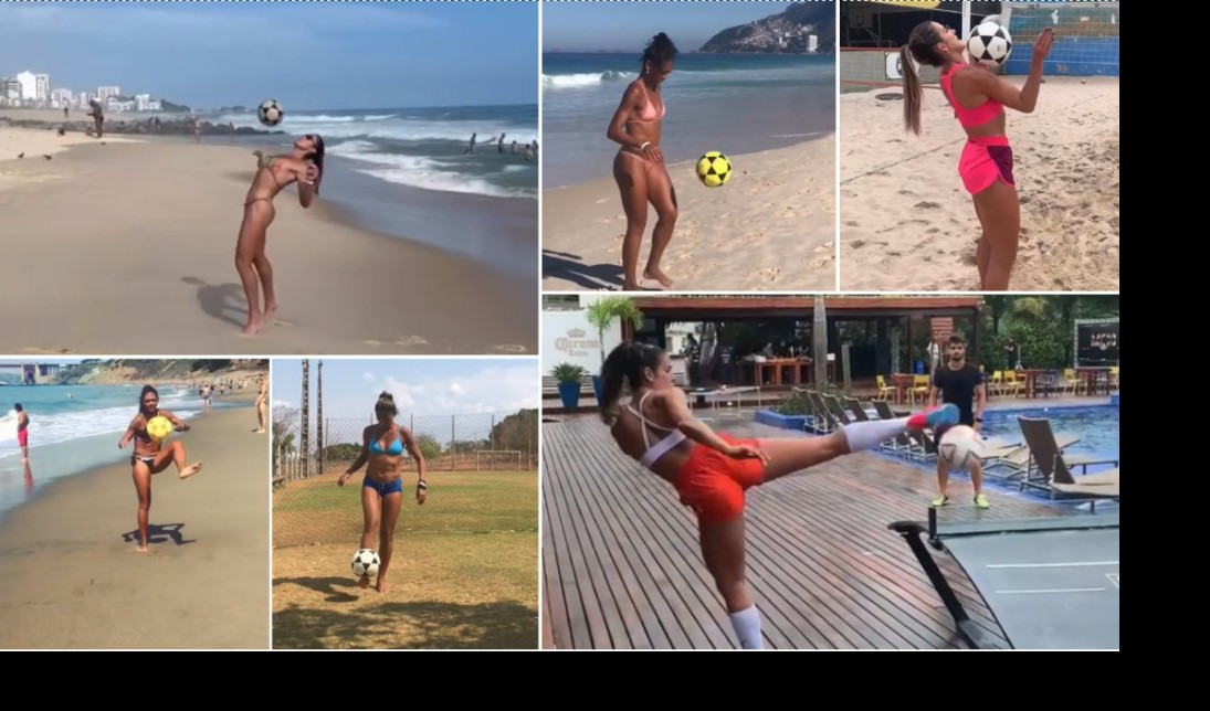 UBITAČAN SPOJ! Vatrene Brazilke u tangama na plaži,  A ŠTA SVE RADE S LOPTOM... (VIDEO/FOTO)