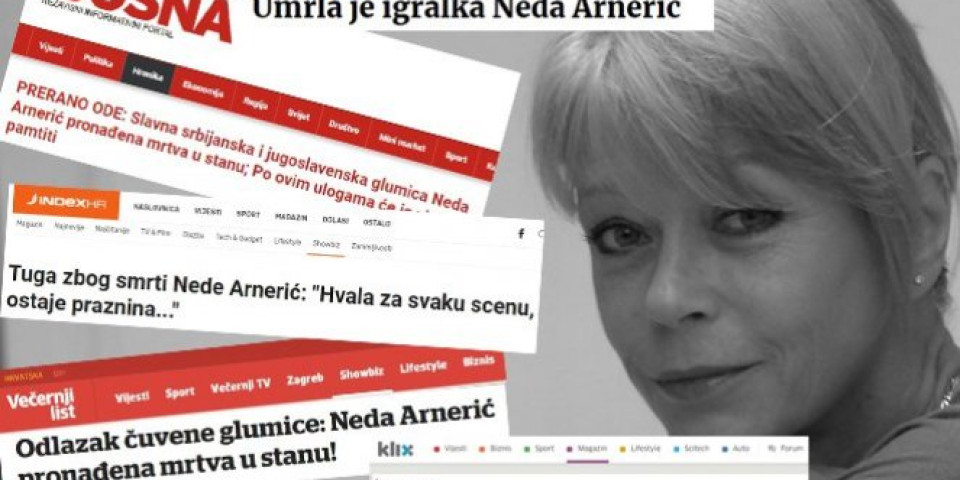 CEO REGION TUGUJE ZA NEDOM! "NAPUSTILA NAS JE JEDNA OD NAJVEĆIH GLUMICA BIVŠE JUGOSLAVIJE!"