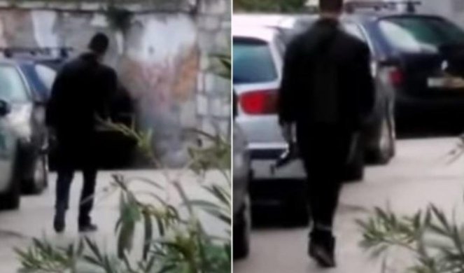 (VIDEO) JEZIV SNIMAK SE POJAVIO NA INTERNETU! Ubica iz Splita mirno šeta ulicom sa PUŠKOM U RUCI!