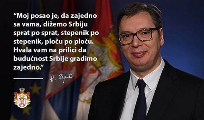 SPRAT PO SPRAT, STEPENIK PO STEPENIK... Vučić: Hvala na prilici da budućnost Srbije gradimo zajedno!