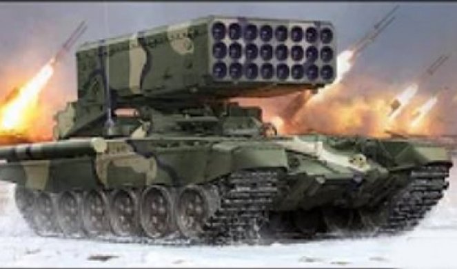 POGLEDAJTE PLAMEN MOĆNOG "TOS-1"! Pojavio se snimak dejstvovanja ruske raketne artiljerije na Izjumskom frontu (Video)