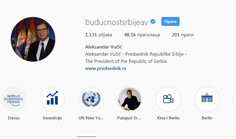 PRATI GA ČAK 48 HILJADA LJUDI! Vučićeva savetnica za medije otkrila tajnu Instagram naloga srpskog predsednika: EVO ZAŠTO SU FOTOGRAFIJE "OBIČNE"!