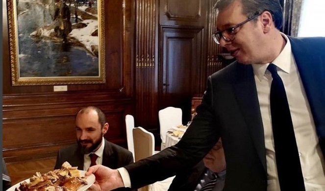 PEČENJE ZA SRETENJE! Evo kako je predsednik Vučić poslužio goste na svečanom ručku (FOTO)