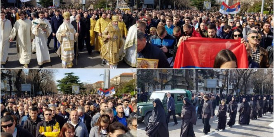 (FOTO/VIDEO) SLOGA BIĆE PORAZ VRAGU! 120.000 ljudi na najvećoj litiji u istoriji Crne Gore! Na čelu krsnog hoda mitropolit kijevski Onufrije!