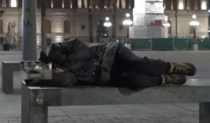 KADA OTKUCA 20H ON NEMA GDE DA ODE! Beskućnik spava u centru Beograda usred policijskog časa! (TV IN)