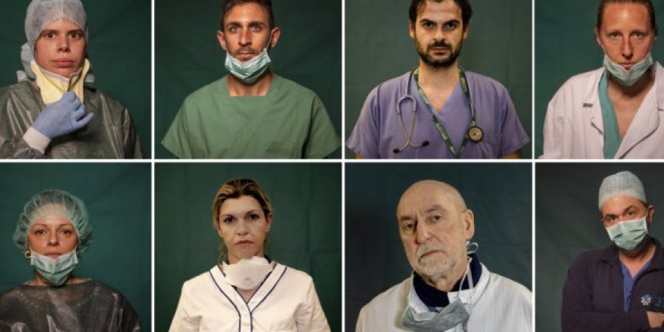 (FOTO) UMORNA LICA HEROJA SA PRVE LINIJE FRONTA! Pogledajte kako italijanski lekari i sestre koji leče zaražene koronom izgledaju na kraju smene!