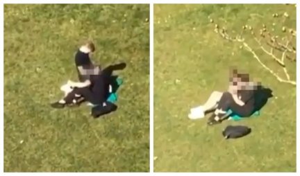 (VIDEO) VRELA AKCIJA U PARKU U VREME POLICIJSKOG ČASA! Momak i devojka mislili da su sami, PA IMALI SE*S, kamere sve snimile