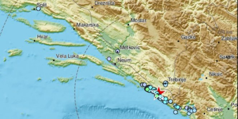 ZEMLJOTRES PROBUDIO TREBINJE! Potres 3,5 po Rihteru kod Dubrovnika!