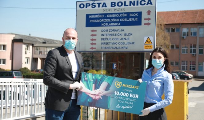 Mozzart donirao više od milion dinara Opštoj bolnici u Novom Pazaru