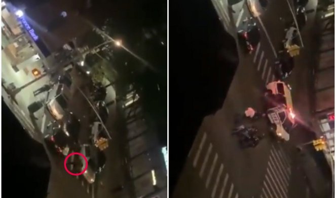 ZASTRAŠUJUĆE SCENE U NJUJORKU! Automobil u punoj brzini pregazio policajca, od siline udarca čovek odleteo u vazduh! (VIDEO)