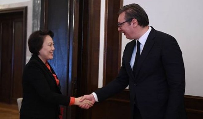 PREDSEDNIK SRBIJE SASTAO SE sa ambasadorkom Narodne Republike Kine, Čen Bo