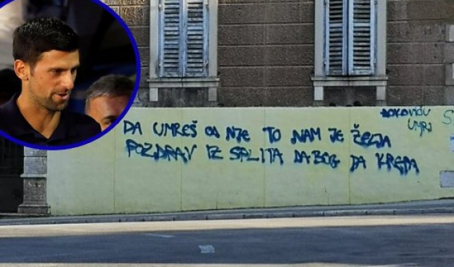 (FOTO) BOLESNE USTAŠE, SKANDALOZAN GRAFIT U SPLITU! "Đokoviću, umri!"