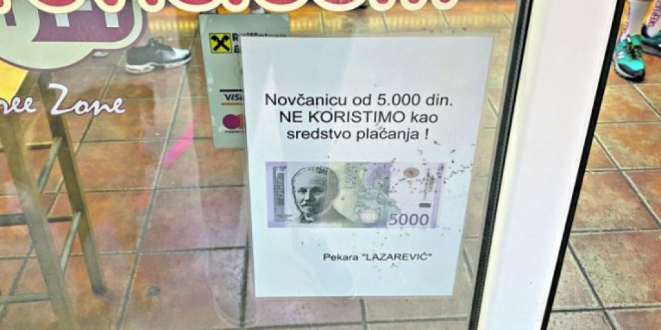 JAVNO KRŠE ZAKON, A NA SVE TO I PRETE NOVINARIMA: U pekari "Lazarević" odbijaju 5.000 dinara, OVO JE KNJIŠKI PRIMER BAHATOG TRGOVCA!