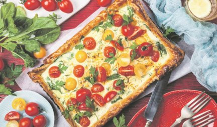 ŠTA KUVATE DANAS? Tart sa pečenim čeri paradajzom i rikota sirom!