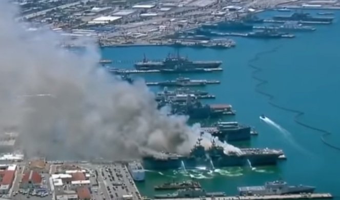 NAKON ČETIRI DANA PAKLA OPASNOST JOŠ TRAJE! Ugašen požar na američkom ratnom brodu, temperatura bila i do 1.200 stepeni! (VIDEO)