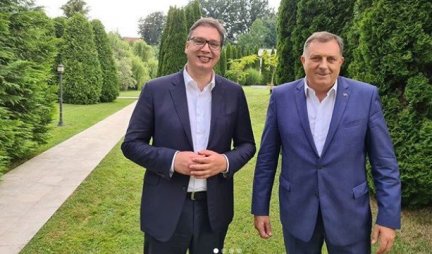 SVRATIO U GOSTE KOD DOBROG PRIJATELJA! Vučić posetio porodično imanje Milorada Dodika u Banjaluci!