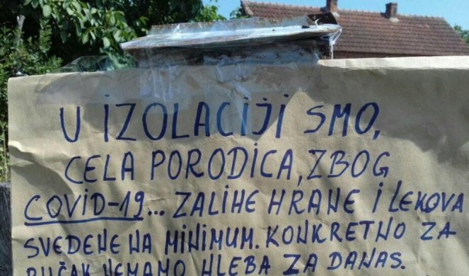 (FOTO) Na ogradi jedne kuće u Šapcu osvanula je poruka o koroni koja NIKOGA NIJE OSTAVILA RAVNODUŠNIM: NEMAMO HLEBA ZA DANAS
