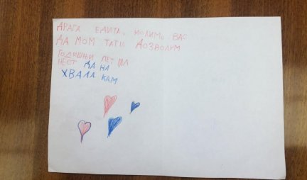 MOLIM VAS DA MOM TATI DOZVOLITE GODIŠNJI 5 ILI ŠEST DANA... Pismo petogodišnje devojčice doktorki Stokić koje je rasplakalo Srbiju!