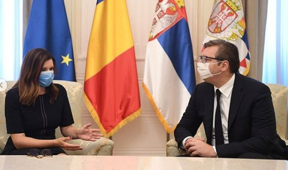 PREDSEDNIK VUČIĆ PRIMIO U OPROŠTAJNU POSETU rumunsku ambasadorku Oanu Kristinu Popa