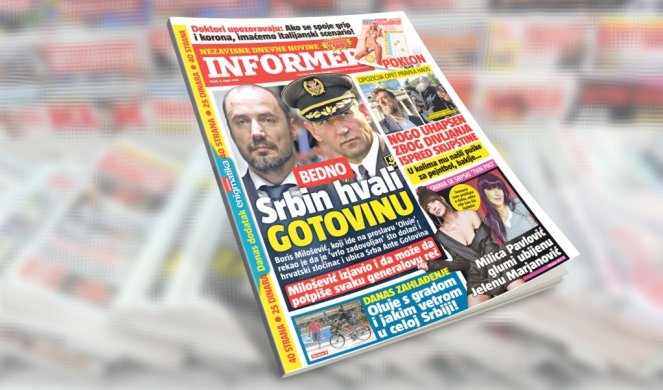 SAMO U DANAŠNJEM INFORMERU: Bedno! SRBIN HVALI GOTOVINU!