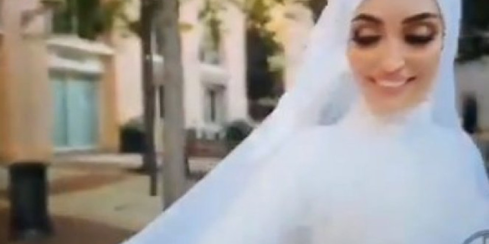 (VIDEO) OVAJ SNIMAK IZ BEJRUTA ZAPREPASTIO JE SVET! Nasmejana mlada nakon venčanja slika se na ulici, a onda...