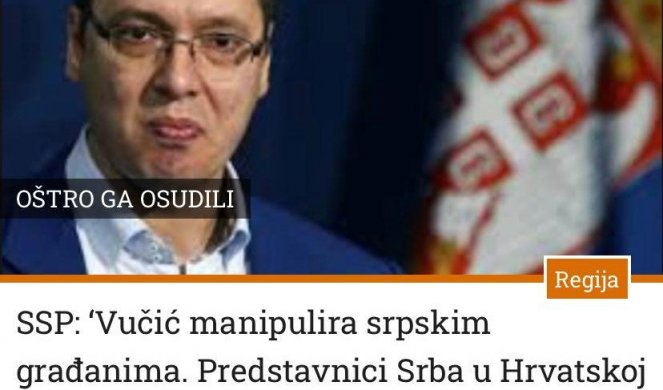 DOK PROUSTAŠKI MEDIJI PROMOVIŠU ĐILASA KOJI PLJUJE VUČIĆA, HRVATI ŠALJU JASNU PORUKU SRBIMA: PALITE TRAKTOR I MARŠ ODAVDE, "UBIJ SRBINA" I "ZA DOM SPREMNI"!