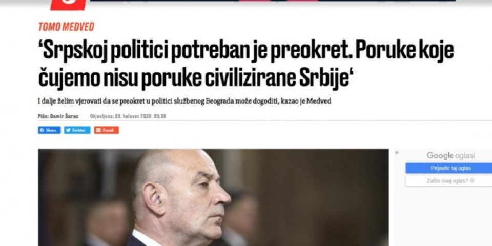 NASTAVLJA SE PRLJAVA KAMPANJA IZ ZAGREBA! Hrvati bi da kreiraju politiku Srbije i da odlučuju ko će da bude vlast u Beogradu!