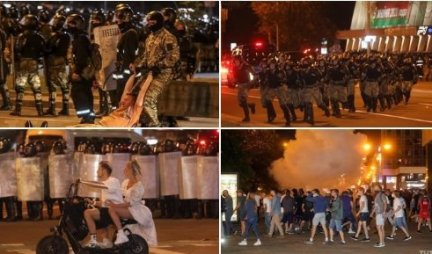 HAOS NA ULICAMA MINSKA! Sukobi demonstranata i policije POSLE LUKAŠENKOVE POBEDE NA IZBORIMA (FOTO)