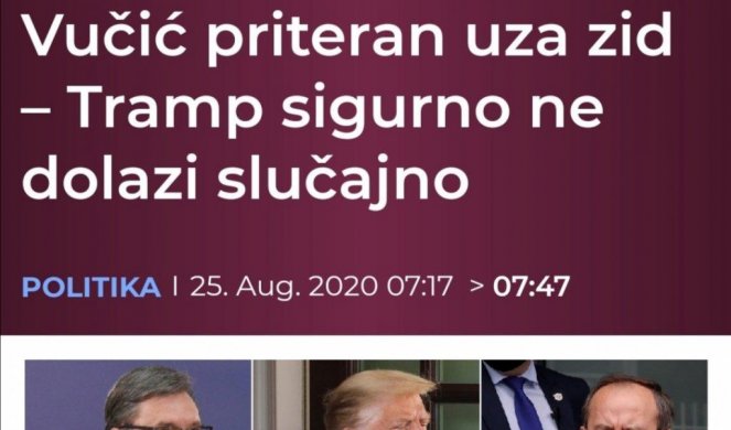 ĐILAS I NJEGOVI MEDIJI NAVIJAJU ZA ŠIPTARE! Pišu da je Vučić PRITERAN UZA ZID pred razgovore u Vašingtonu!