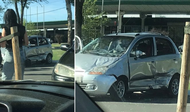 (FOTO) UDES NA PARKINGU ISPRED ŠOPING MOLA U BEOGRADU! Sudarili se "audi" i "ševrolet spark"!