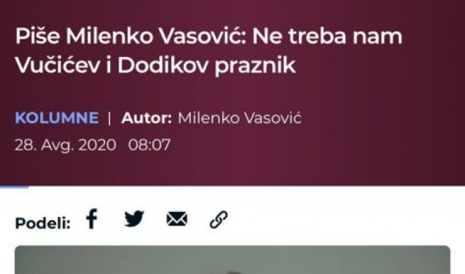 SMETA IM SVE ŠTO JE SRPSKO! Đilasov sajt nastavlja antisrpsku histeriju!