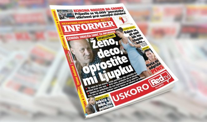 SAMO U DANAŠNJEM INFORMERU! EKSKLUZIVNO! General Dragiša Simić za Informer: Ženo, deco, oprostite mi Ljupku