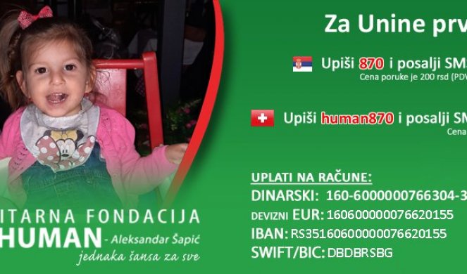 BUDIMO HUMANI! POMOZIMO! Za Unine prve reči!