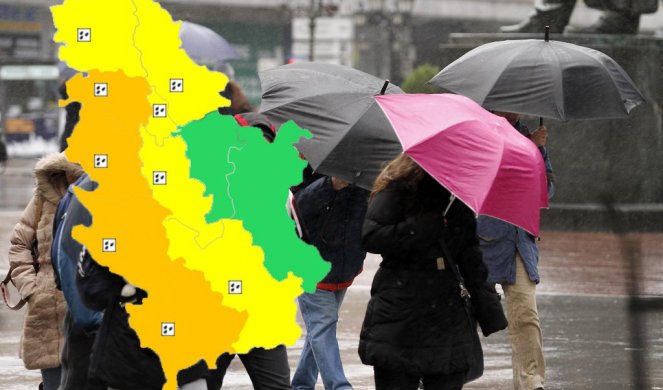 STIŽE NAOBLAČENJE, PADAVINE, NIKUDA NE KREĆITE BEZ KIŠOBRANA!? Padavine će se tokom sutrašnjeg dana prošiti na sve predele Srbije