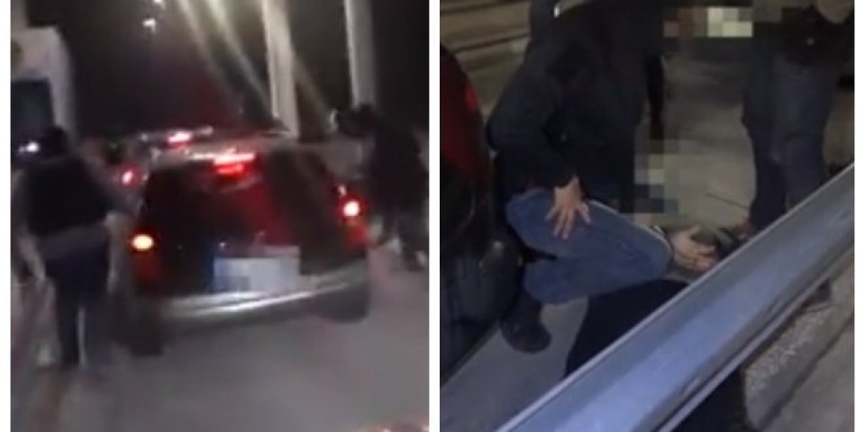 (VIDEO) ŠOK SNIMAK SA NAPLATNE RAMPE U SRBIJI! Naoružani policajci opkoljavaju automobil i IZVLAČE ČOVEKA, a onda...
