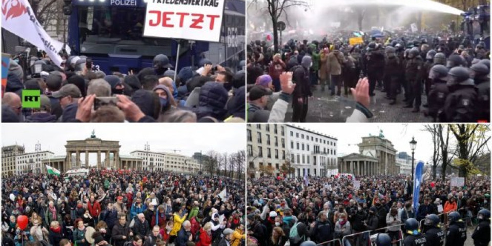 HAOS U BERLINU, OPKOLJEN BUNDESTAG! Policija upotrebila vodene topove, građani protiv zakona o novima korona merama! (FOTO/VIDEO)