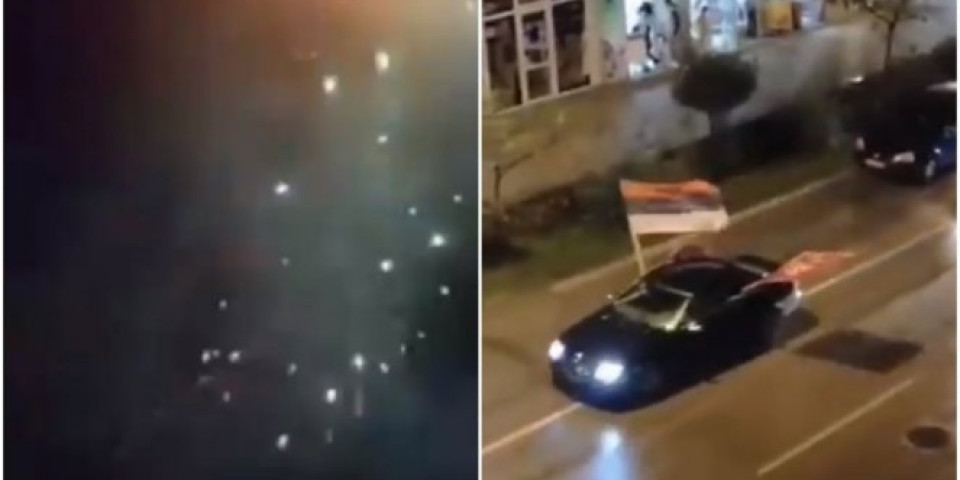 KOLONE AUTOMOBILA, SRPSKE ZASTAVE I VATROMET! Narod Crne Gore OVAKO slavi novu Vladu! (VIDEO)