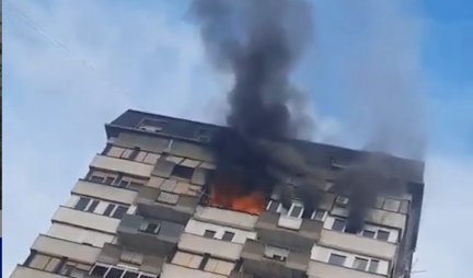BUKTI POŽAR U NOVOM SADU! Potpuno izgoreo stan na 13. spratu zgrade! (Video)