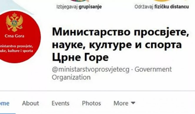 CRNA GORA SE VRAĆA ĆIRILICI! Ministarstvo prosvete promenilo pismo na Fejsbuk profilu!