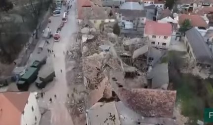 ŠOKANTAN SNIMAK PETRINJE IZ VAZDUHA! Prizori uništenja... "Nestalo pola grada"! /VIDEO/
