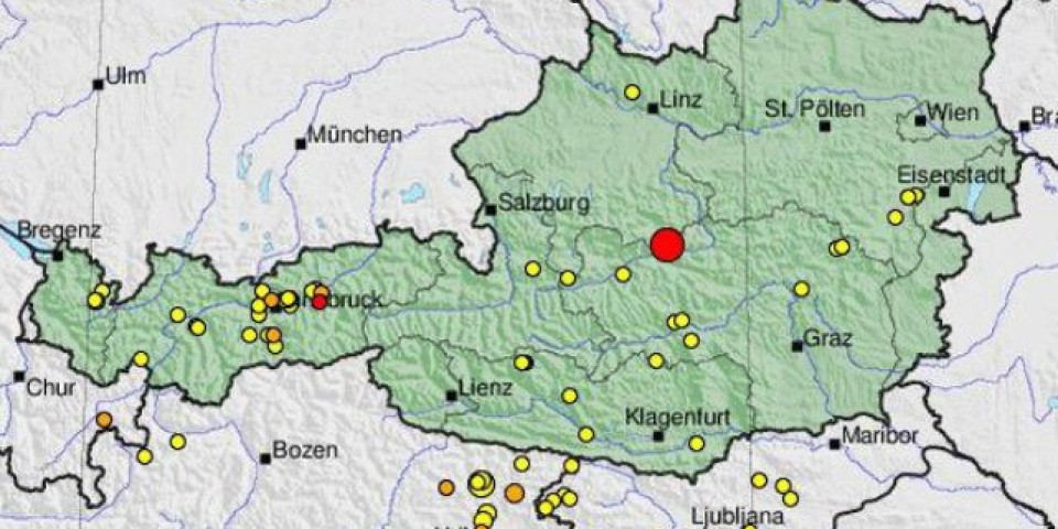 JAK ZEMLJOTRES POGODIO AUSTRIJU! Potres na dubini od 8 kilometara, osetio se širom zemlje!