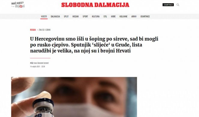 HRVATI MEĐUSOBNO DILUJU VAKCINE! Građani Hrvatske na spisku za vakcinaciju u Grudama, u BiH! /Foto/