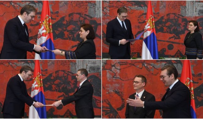 Vučić primio akreditivna pisma novoimenovanih ambasadora Rumunije i Kanade! /Foto/
