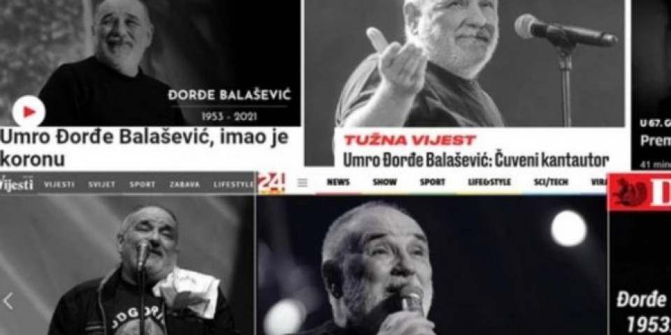 VELIKA TUGA POTRESLA REGION ZBOG SMRTI ČUVENOG KANTAUTORA! Evo šta pišu mediji o odlasku Đorđa Balaševića!