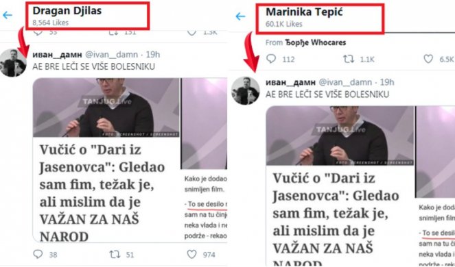 NIŠTA IM NIJE SVETO! Dragan Đilas i Marinika Tepić pljunuli na svaku žrtvu Jasenovca i svako preklano dete! /Foto/