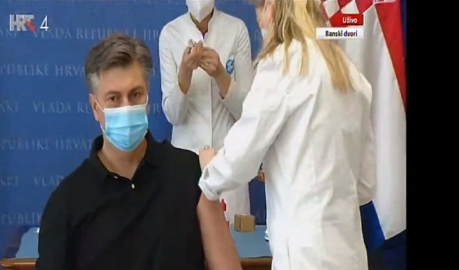 VAKCINISAO SE PLENKOVIĆ! Hrvatski premijer primio prvu dozu cepiva protiv korone! /VIDEO/