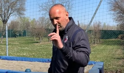 SINIŠA ČELENDŽ! Mali Tomazo (9) izazvao Mihu, trener Bolonje odmah pokazao umeće /VIDEO/