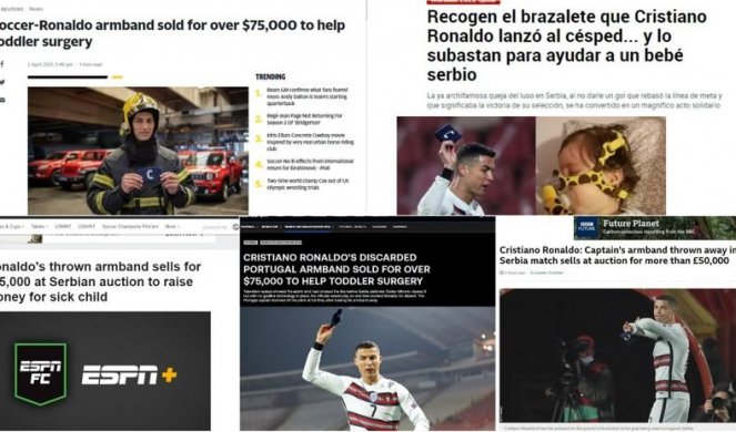 ZA GAVRILOVU POBEDU - Humanitarna licitacija za Ronaldovu traku svetska vest dana!